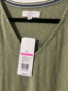 Green V-Neck T-shirt Dress